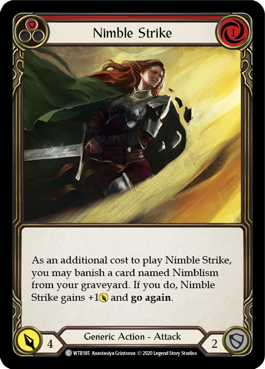 Nimble Strike (Red) [U-WTR185] (Welcome to Rathe Unlimited)  Unlimited Rainbow Foil | Good Games Cannington