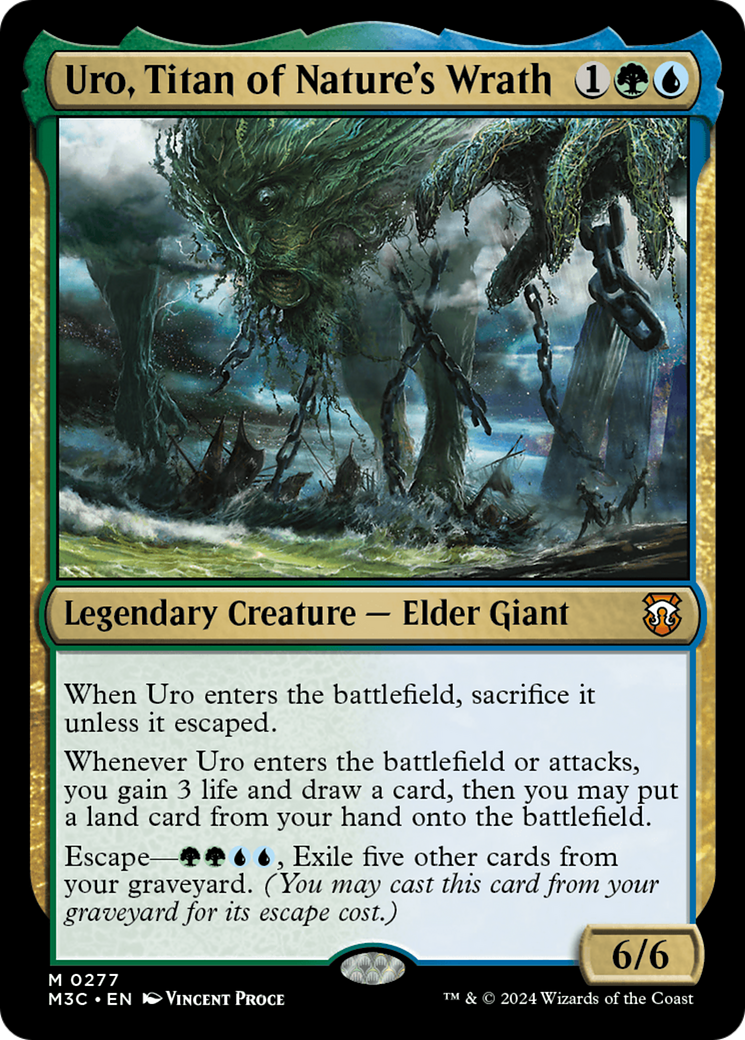 Uro, Titan of Nature's Wrath (Ripple Foil) [Modern Horizons 3 Commander] | Good Games Cannington