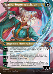 Tamiyo, Inquisitive Student // Tamiyo, Seasoned Scholar (Borderless) (Textured Foil) [Modern Horizons 3] | Good Games Cannington