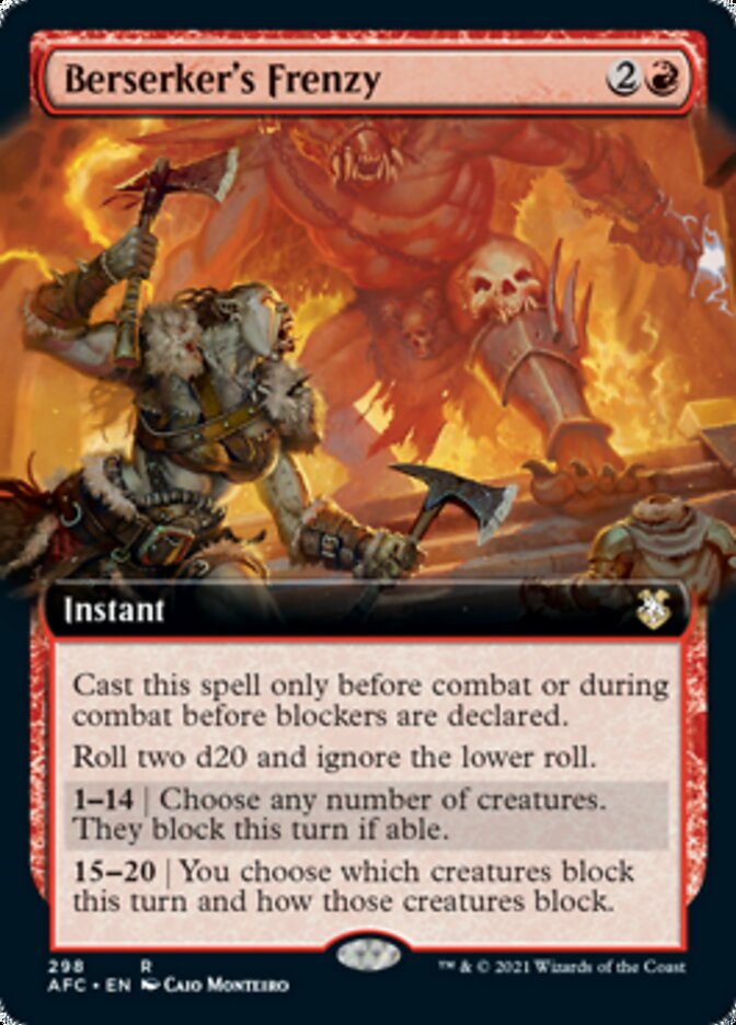 Berserker's Frenzy (Extended Art) [Dungeons & Dragons: Adventures in the Forgotten Realms Commander] | Good Games Cannington
