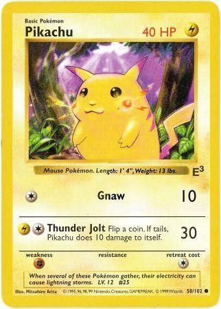 Pikachu (58/102) (E3 Stamped Promo with Red Cheeks) [Miscellaneous Cards] | Good Games Cannington