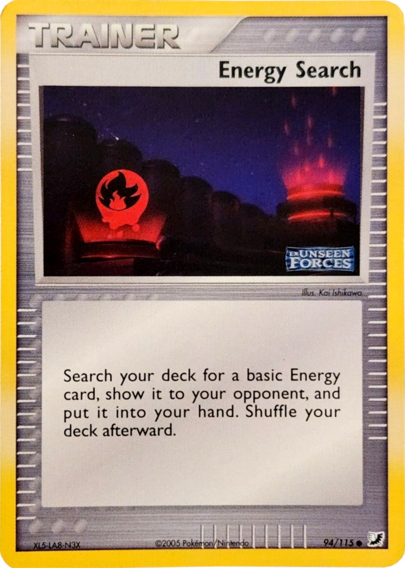 Energy Search (94/115) (Stamped) [EX: Unseen Forces] | Good Games Cannington