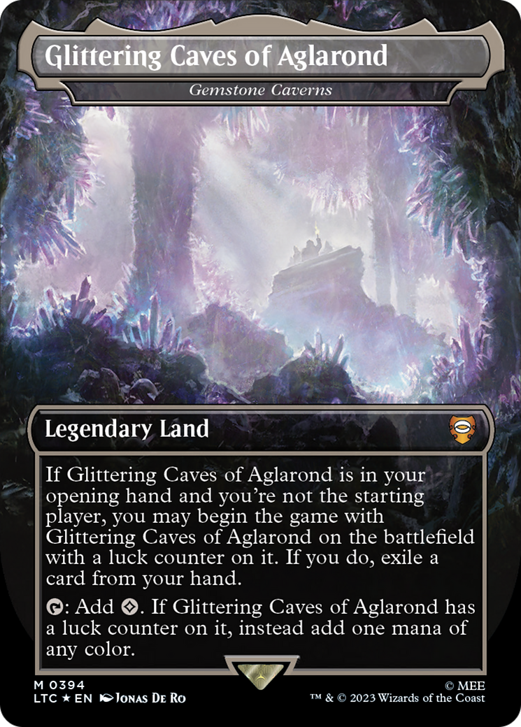 Glittering Caves of Aglarond - Gemstone Caverns (Surge Foil Realms and Relics) [The Lord of the Rings: Tales of Middle-Earth Commander] | Good Games Cannington
