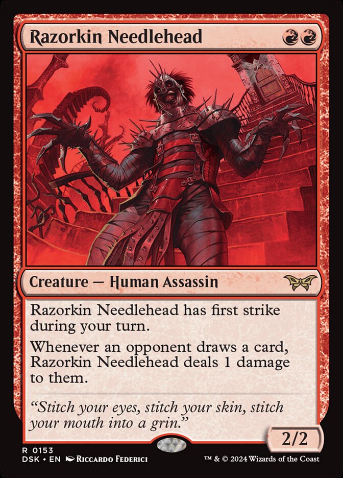 Razorkin Needlehead 153 (Duskmourn: House of Horror)  - Foil | Good Games Cannington