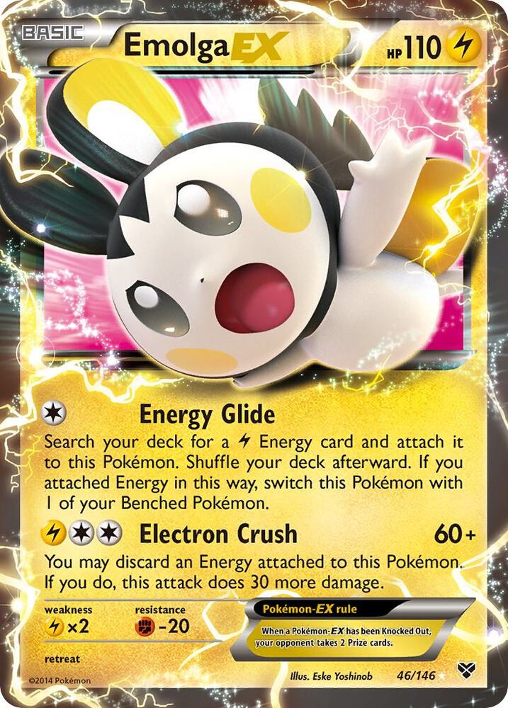 Emolga EX 046/146 (XY Base Set)  - Holofoil | Good Games Cannington