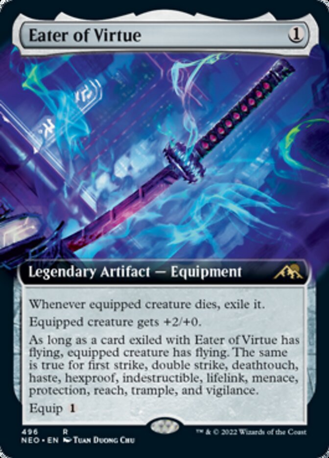 Eater of Virtue (Extended Art) [Kamigawa: Neon Dynasty] | Good Games Cannington