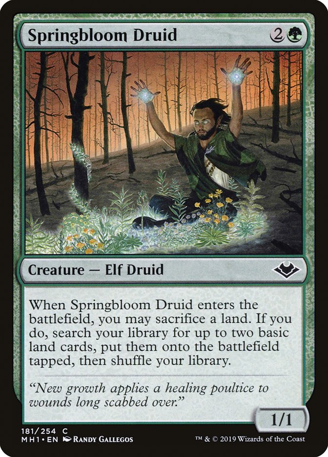 Springbloom Druid [Modern Horizons] | Good Games Cannington