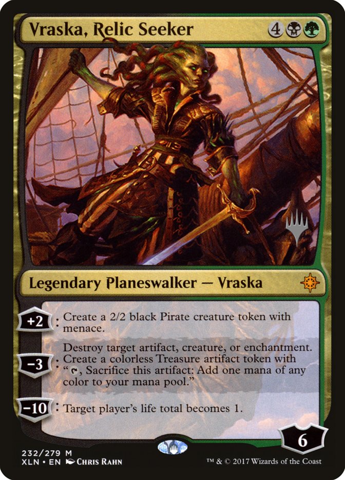 Vraska, Relic Seeker (Promo Pack) [Ixalan Promos] | Good Games Cannington