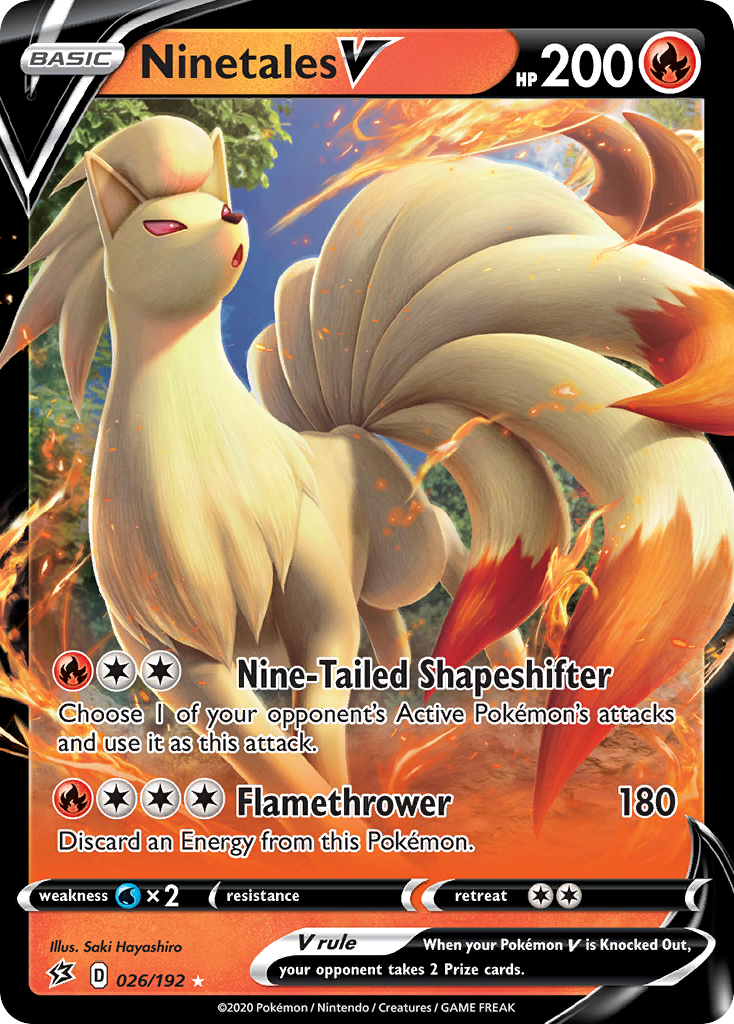 Ninetales V (026/192) [Sword & Shield: Rebel Clash] | Good Games Cannington