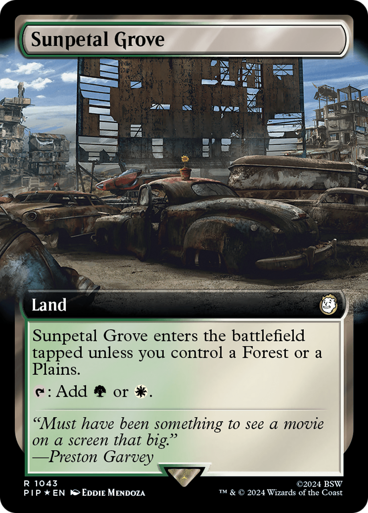 Sunpetal Grove (Extended Art) (Surge Foil) [Fallout] | Good Games Cannington
