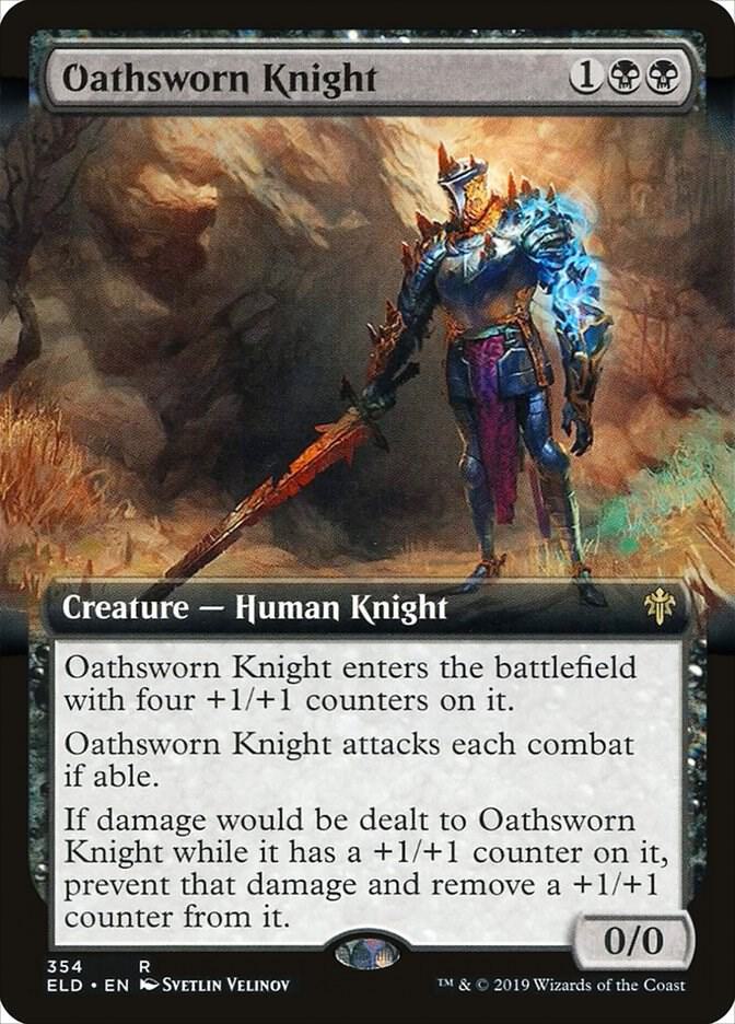 Oathsworn Knight Extended Art 354 (Throne of Eldraine)  | Good Games Cannington