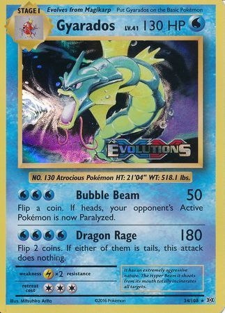 Gyarados (34/108) (XY Evolutions Prerelease) [XY: Black Star Promos] | Good Games Cannington