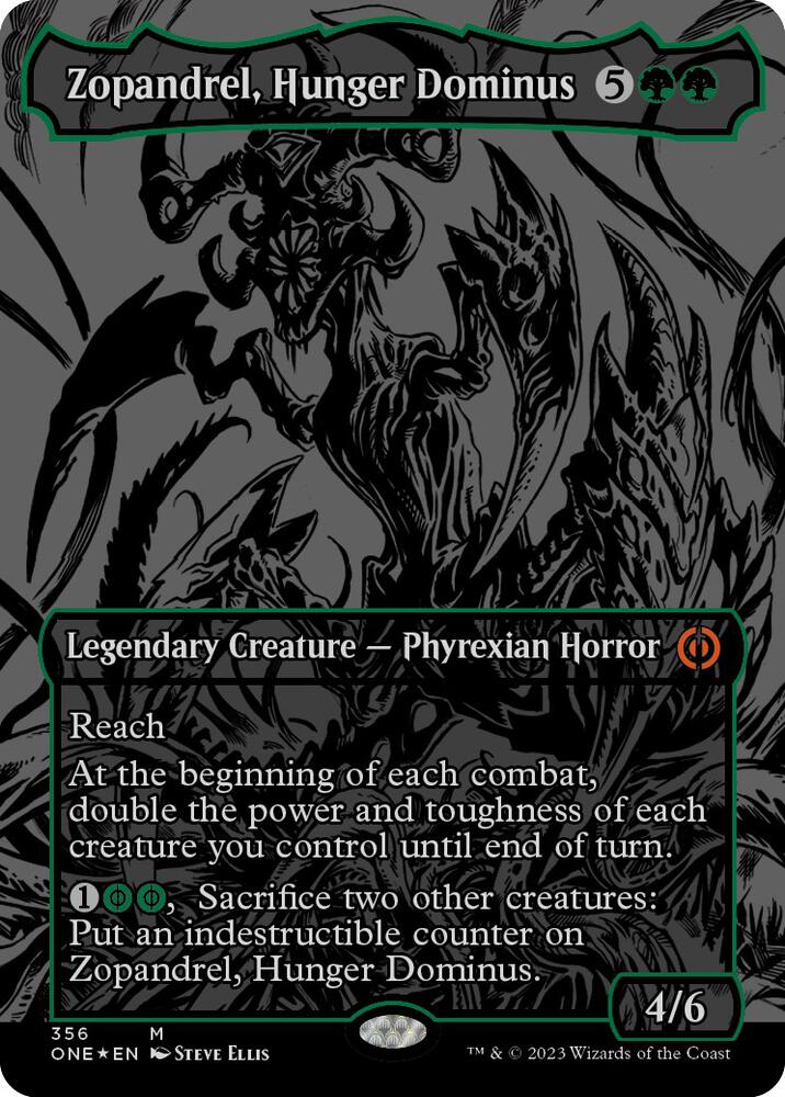 Zopandrel, Hunger Dominus 356 (Phyrexia: All Will Be One)  - Oil Slick Foil | Good Games Cannington