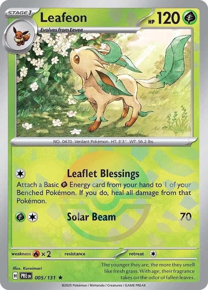 Leafeon (005/131) (Poke Ball Pattern) [Scarlet & Violet: Prismatic Evolutions] | Good Games Cannington
