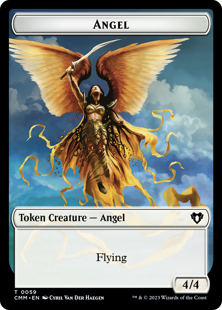 Copy (54) // Angel Double-Sided Token [Commander Masters Tokens] | Good Games Cannington