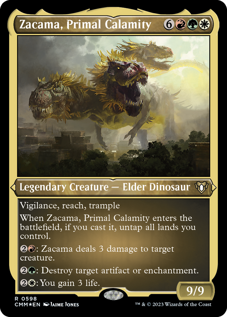 Zacama, Primal Calamity (Foil Etched) [Commander Masters] | Good Games Cannington