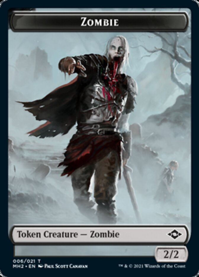 Treasure (21) // Zombie Double-Sided Token [Modern Horizons 2 Tokens] | Good Games Cannington