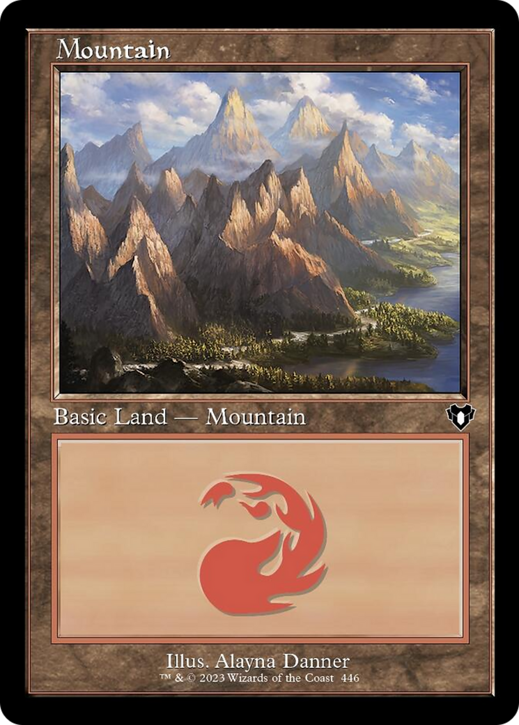 Mountain (446) (Retro) [Commander Masters] | Good Games Cannington