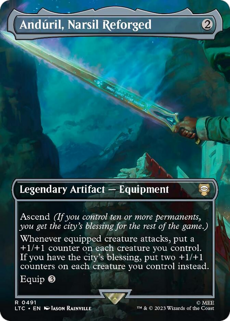 Anduril, Narsil Reforged (Borderless) [The Lord of the Rings: Tales of Middle-Earth Commander] | Good Games Cannington