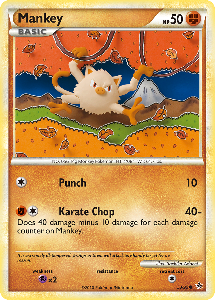 Mankey (53/95) [HeartGold & SoulSilver: Unleashed] | Good Games Cannington