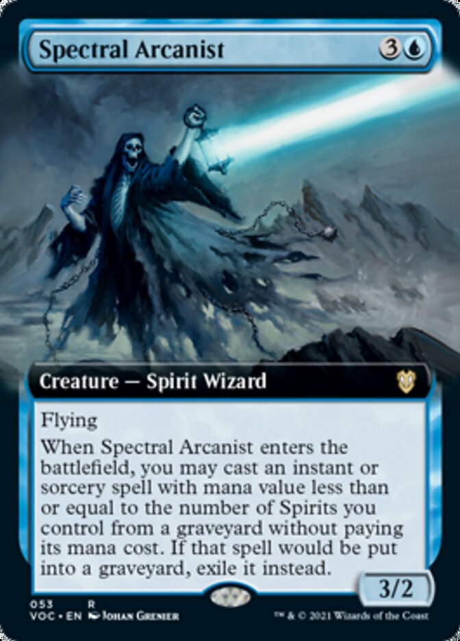 Spectral Arcanist (Extended Art) [Innistrad: Crimson Vow Commander] | Good Games Cannington