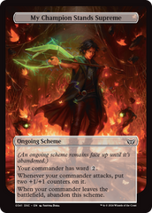 My Champion Stands Supreme (Full Art) [Duskmourn: Archenemy] | Good Games Cannington
