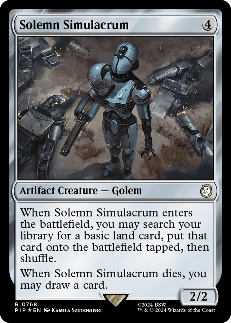 Solemn Simulacrum (Surge Foil) [Fallout] | Good Games Cannington