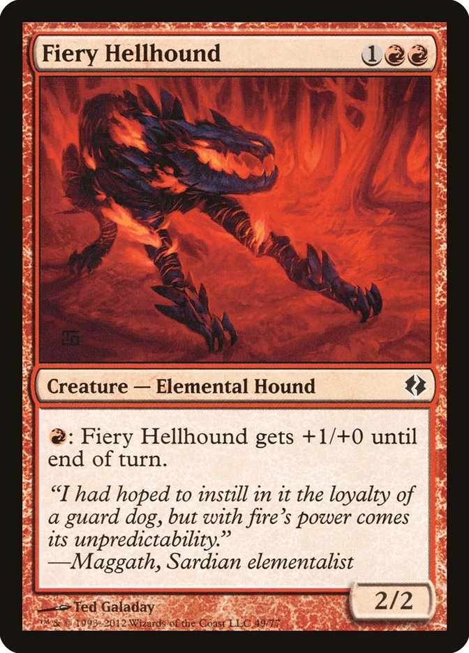Fiery Hellhound [Duel Decks: Venser vs. Koth] | Good Games Cannington