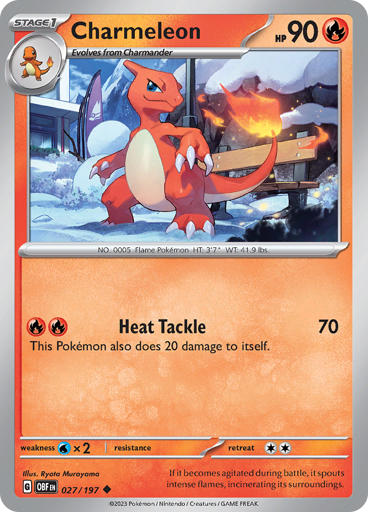 Charmeleon (027/197) [Scarlet & Violet: Obsidian Flames] | Good Games Cannington