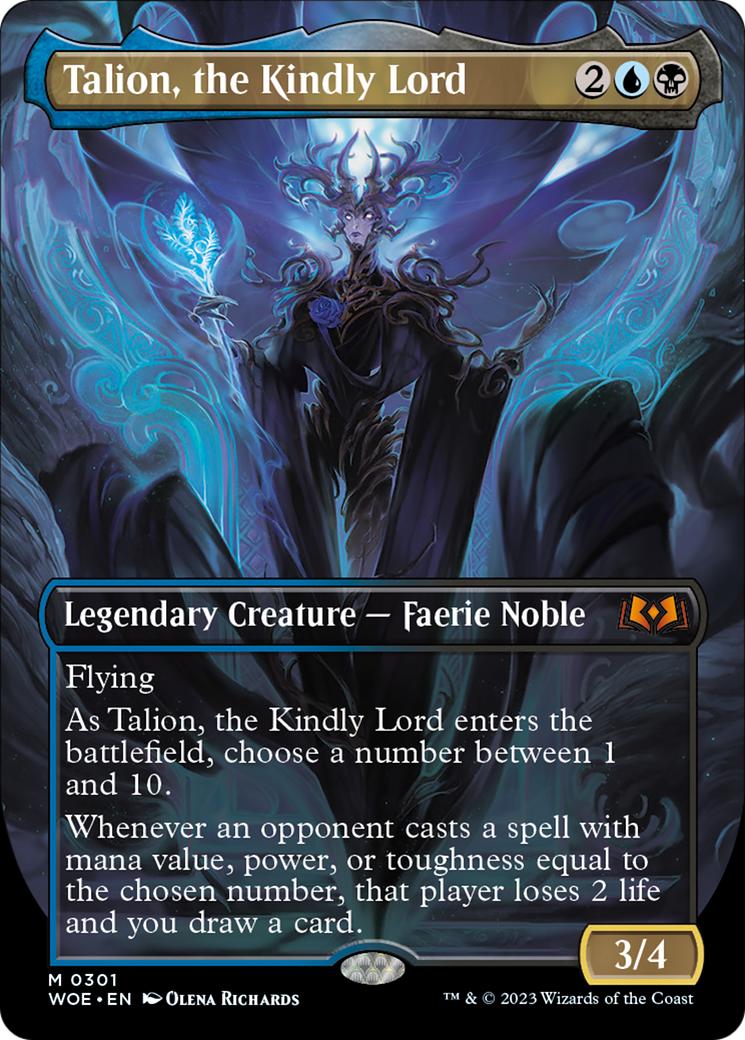 Talion, the Kindly Lord (Borderless Alternate Art) [Wilds of Eldraine] | Good Games Cannington