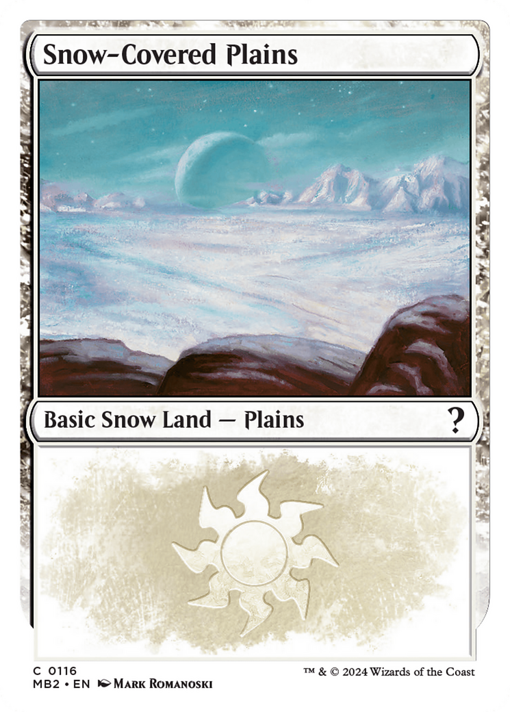 Snow-Covered Plains (White Border) [Mystery Booster 2] | Good Games Cannington
