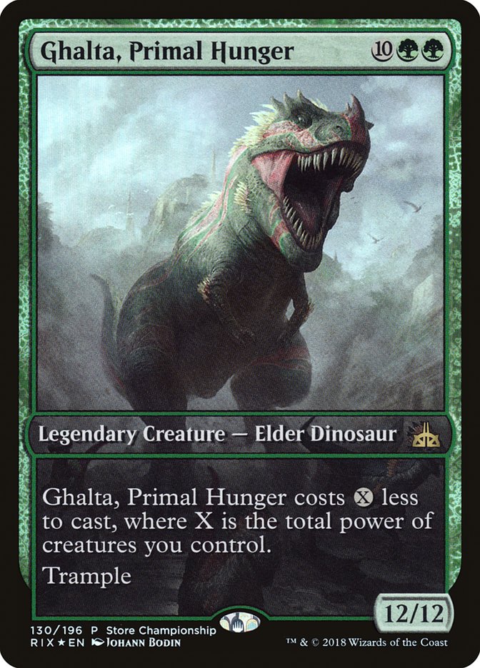Ghalta, Primal Hunger (Store Championship) (Full Art) [Rivals of Ixalan Promos] | Good Games Cannington