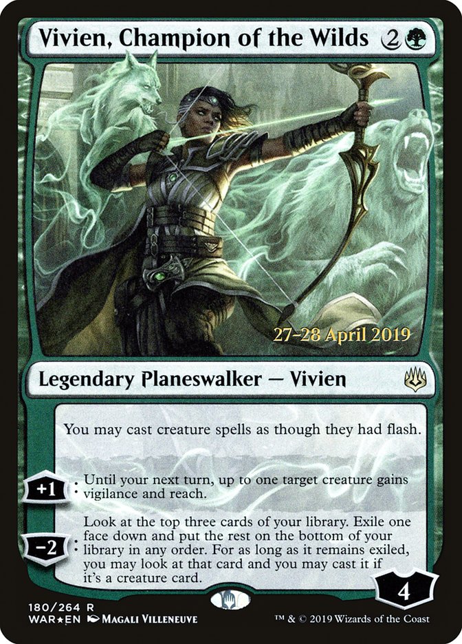 Vivien, Champion of the Wilds [War of the Spark Prerelease Promos] | Good Games Cannington