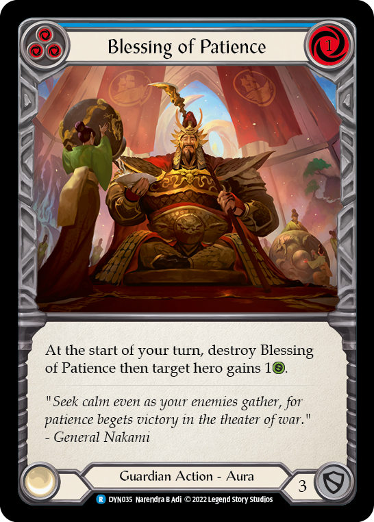Blessing of Patience (Blue) [DYN035] (Dynasty) | Good Games Cannington