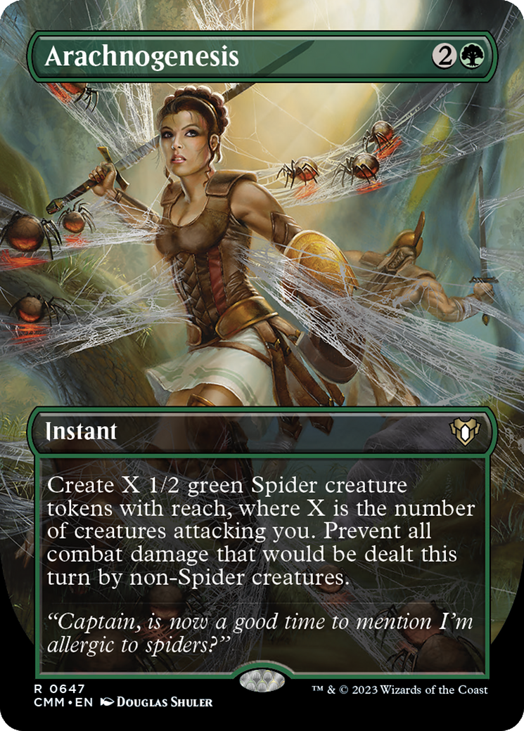 Arachnogenesis (Borderless Alternate Art) [Commander Masters] | Good Games Cannington
