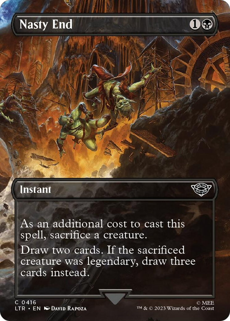 Nasty End (Borderless Alternate Art) [The Lord of the Rings: Tales of Middle-Earth] | Good Games Cannington