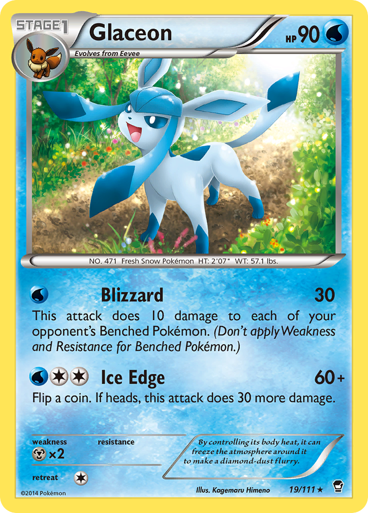 Glaceon (19/111) [XY: Furious Fists] | Good Games Cannington