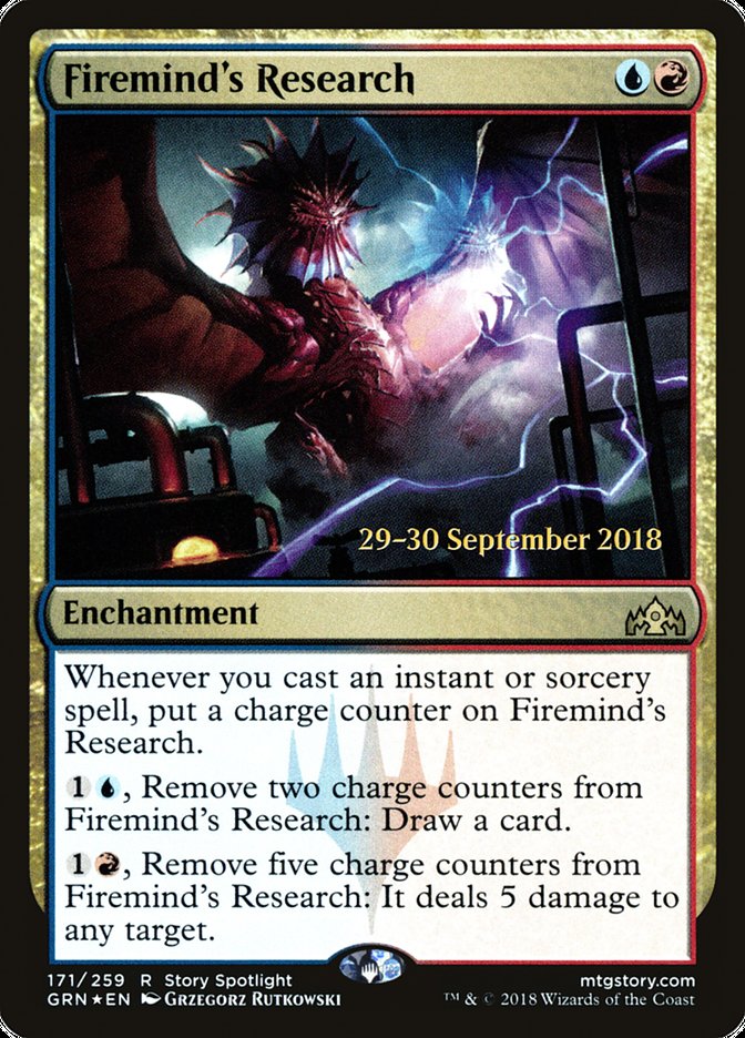 Firemind's Research [Guilds of Ravnica Prerelease Promos] | Good Games Cannington