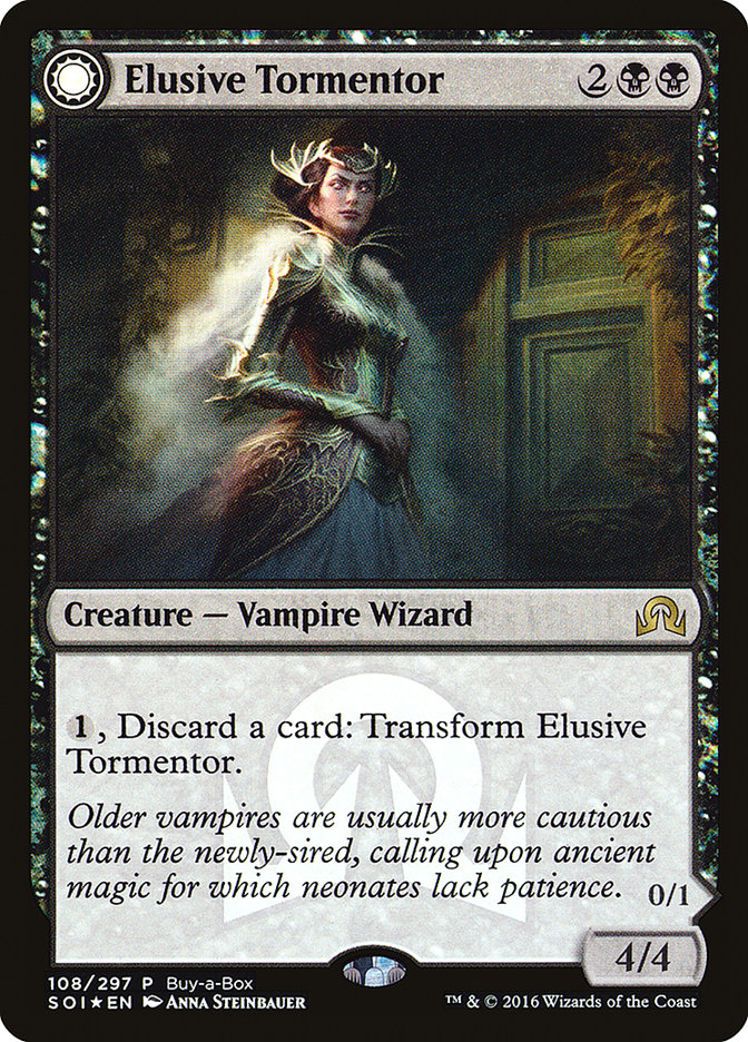Elusive Tormentor // Insidious Mist (Buy-A-Box) [Shadows over Innistrad Promos] | Good Games Cannington