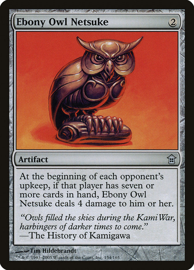 Ebony Owl Netsuke [Saviors of Kamigawa] | Good Games Cannington