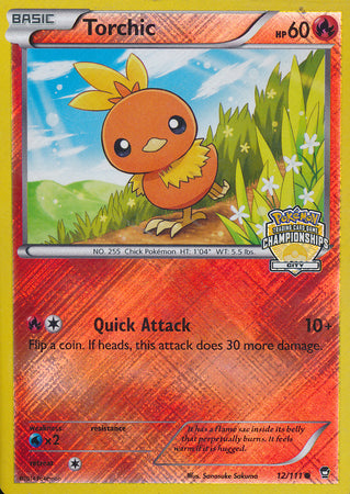 Torchic (12/111) (City Championship Promo) [XY: Furious Fists] | Good Games Cannington