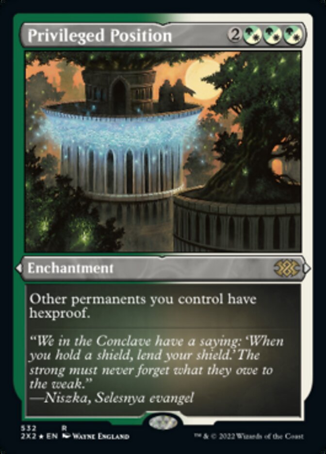 Privileged Position (Foil Etched) [Double Masters 2022] | Good Games Cannington