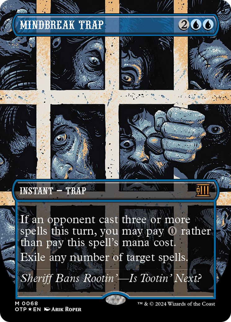 Mindbreak Trap (Textured Foil) [Outlaws of Thunder Junction: Breaking News] | Good Games Cannington