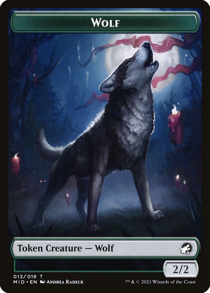 Wolf (013) // Clue (016) Double-Sided Token [Challenger Decks 2022 Tokens] | Good Games Cannington