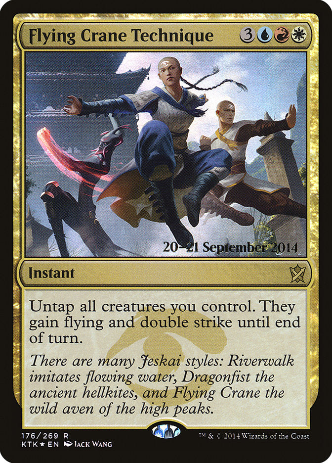 Flying Crane Technique [Khans of Tarkir Prerelease Promos] | Good Games Cannington