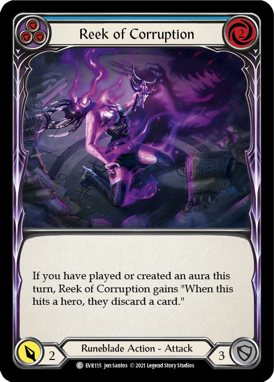 Reek of Corruption (Blue) [EVR115] (Everfest)  1st Edition Rainbow Foil | Good Games Cannington