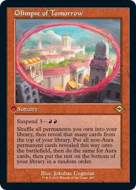 Glimpse of Tomorrow Retro Frame Foil Etched 407 (Modern Horizons 2)  - Foil | Good Games Cannington
