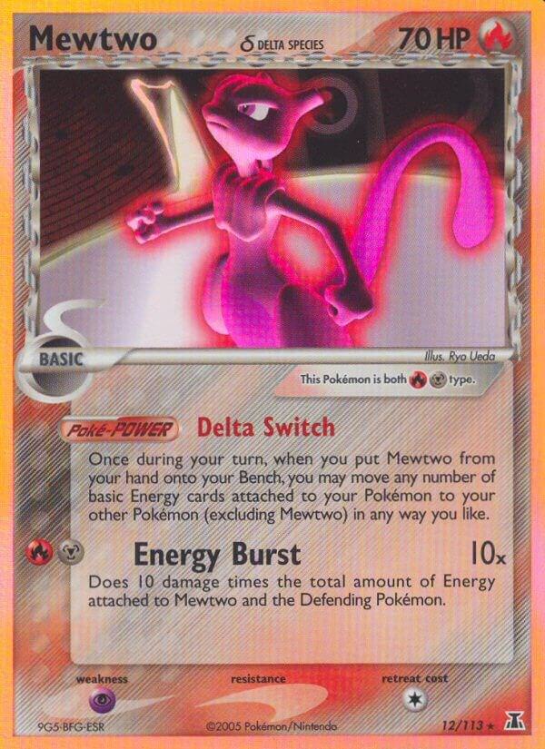 Mewtwo Delta Species 12/113 (Delta Species)  - Holofoil | Good Games Cannington