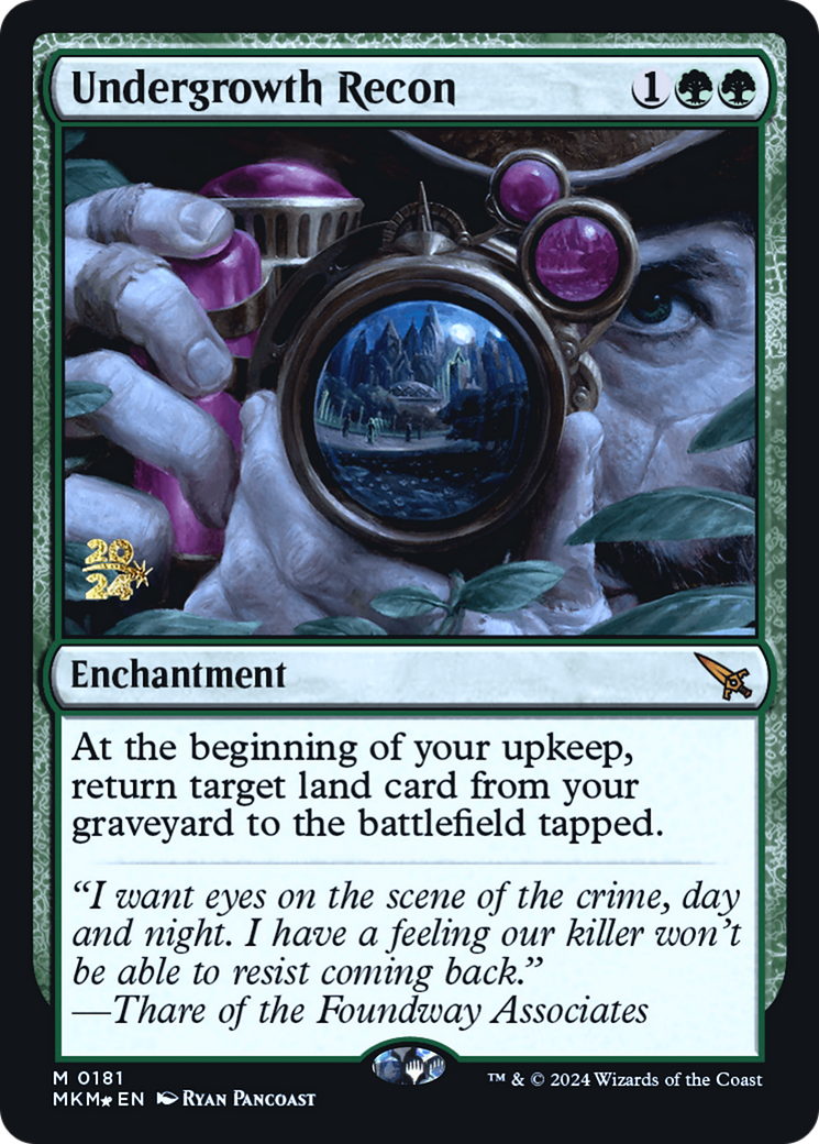 Undergrowth Recon [Murders at Karlov Manor Prerelease Promos] | Good Games Cannington