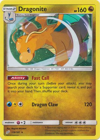 Dragonite (119/181) (Cosmos Holo) [Sun & Moon: Team Up] | Good Games Cannington